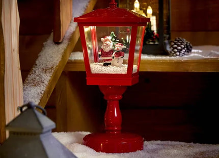 Farol de pie animado y musical, 31 cm de alto, 4 LED blancos fríos - 199881
