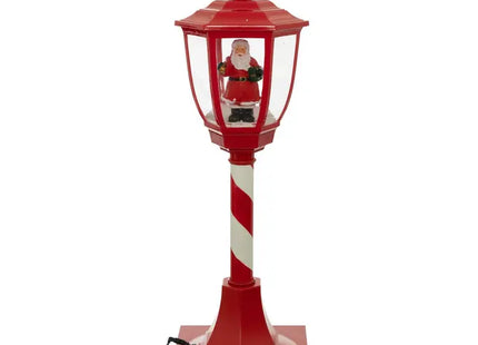 Farol decorativo rojo, 90 cm de alto, 30 LED blancos fríos con transformador - 199882