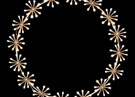 Corona de decoración exterior D50cm 160 LED blanco cálido con transformador - 199887