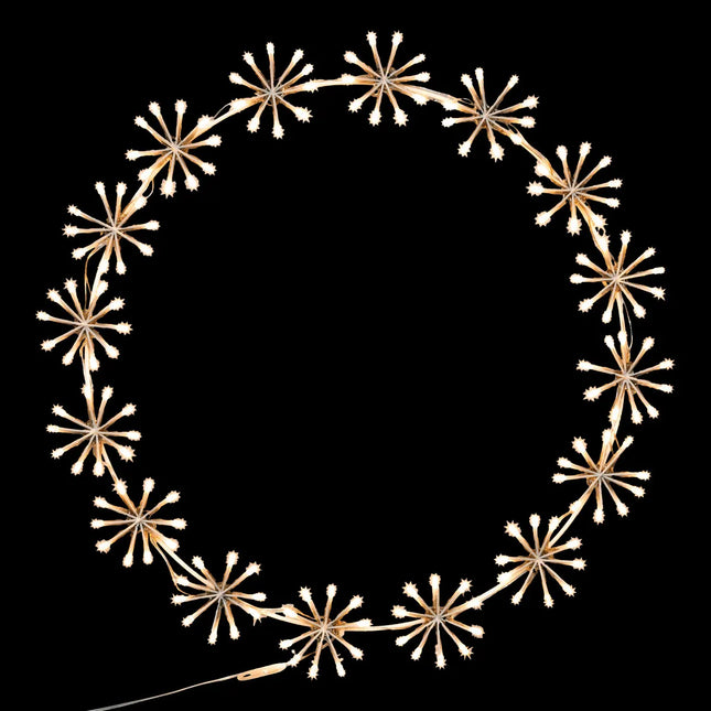 Corona de decoración exterior D50cm 160 LED blanco cálido con transformador - 199887