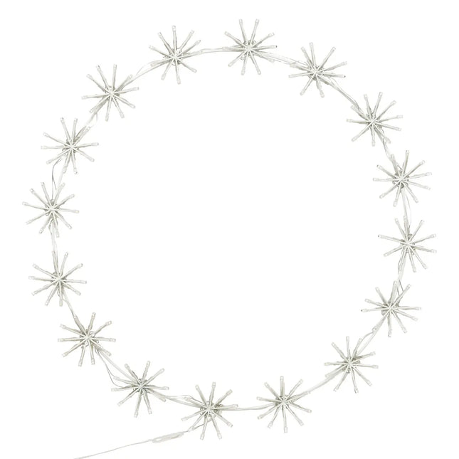 Corona de decoración exterior D50cm 160 LED blanco cálido con transformador - 199887