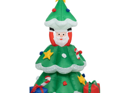 Papá Noel inflable y decoración de árbol A180cm con transformador - 199913