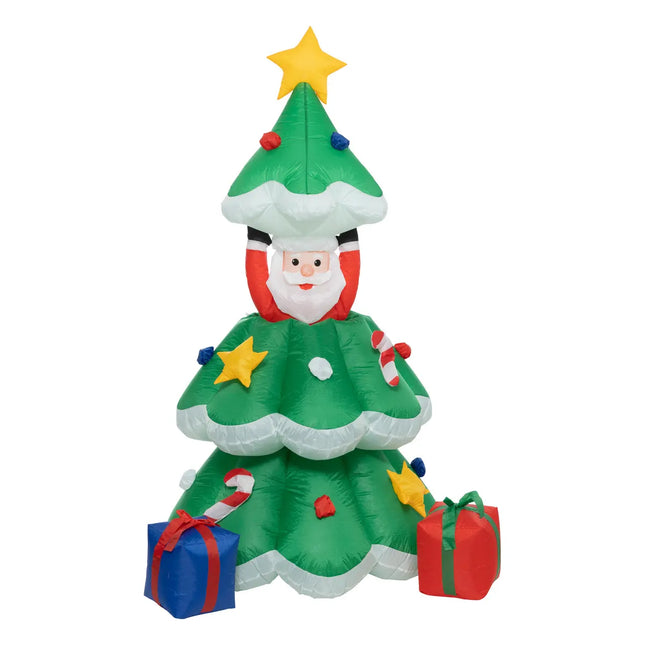 Papá Noel inflable y decoración de árbol A180cm con transformador - 199913