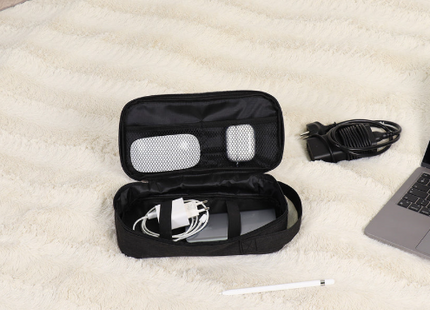 Bolsa de viaje rectangular con cremallera para accesorios negro - 20002103