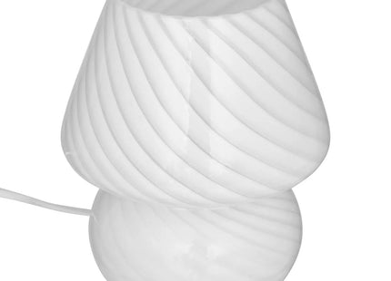 Velador de seta champiñón "Cara" A18cm blanca - 200065