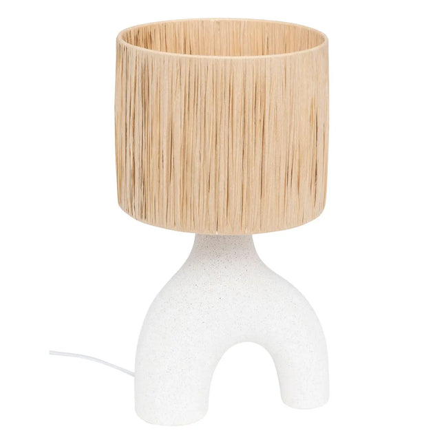 Velador de mesa de cerámica "Tania" blanca A47cm - 200077