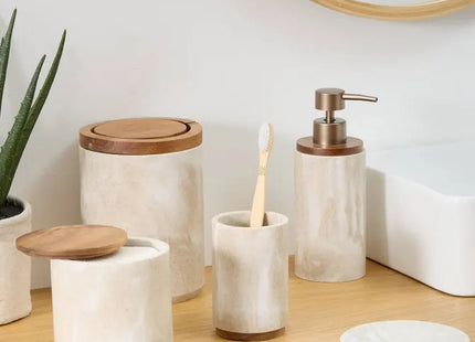 Dispensador de jabón con efecto travertino "Come" - 200156A