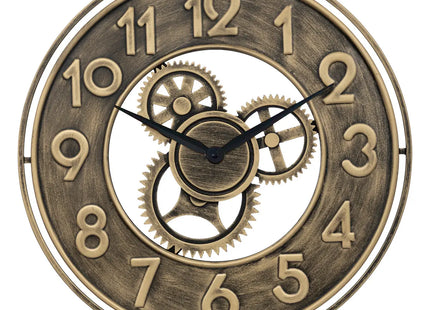 Reloj mecánico "Jacob" de metal y madera D48cm - 200224