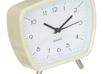 Reloj despertador "Cathy", 14x14cm, blanco - 200239