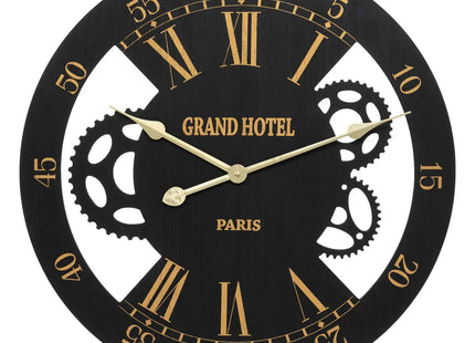 Reloj mecánico "Camillo" negro D54cm - 200307