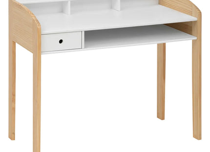 Oficina infantil primaria de madera blanca L100cm - 200474