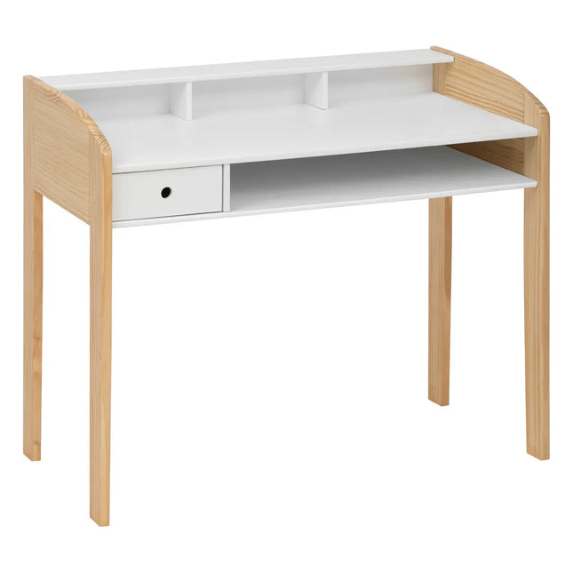 Oficina infantil primaria de madera blanca L100cm - 200474