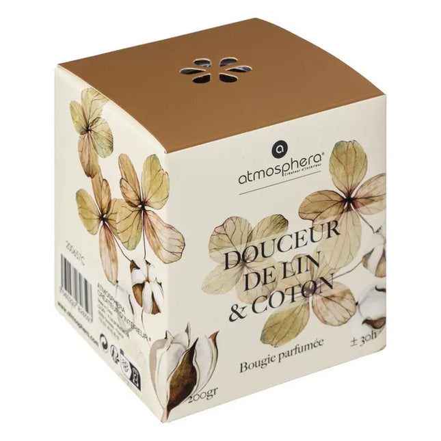 Vela perfumada de campana "Oudy" 200 g flor de algodón - 200657C