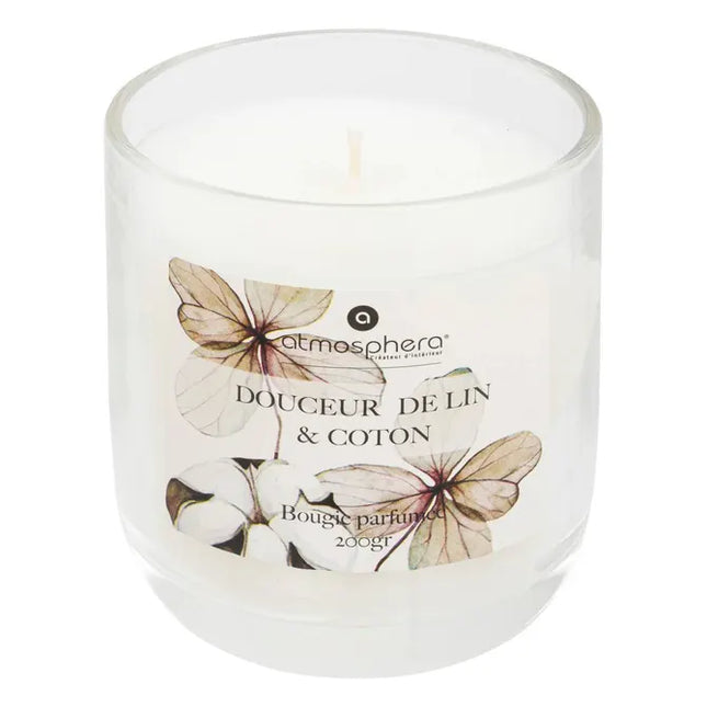 Vela perfumada de campana "Oudy" 200 g flor de algodón - 200657C