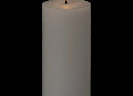 Vela LED redonda "Molia" 7x18cm blanca  - 200663A