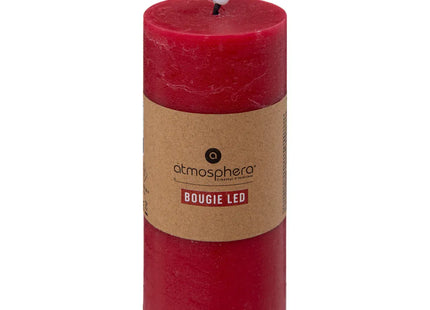 Vela LED redonda "Molia" A18cm roja - 200663B