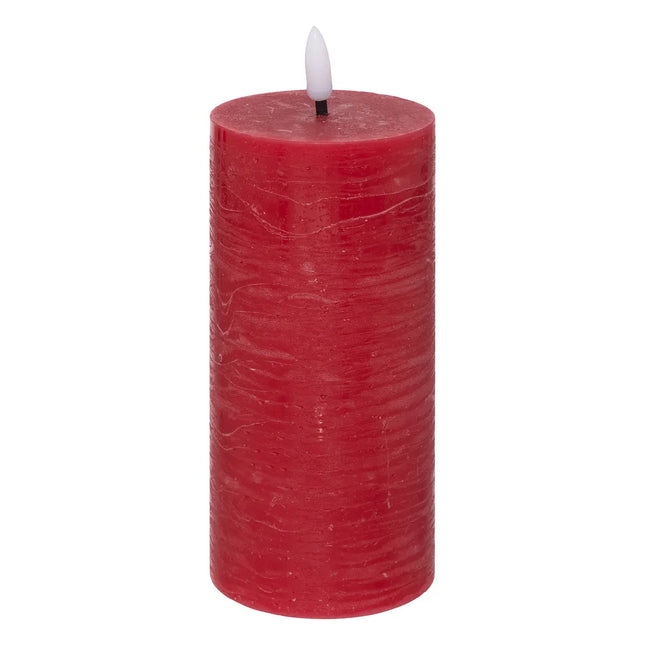 Vela LED redonda "Molia" A18cm roja - 200663B