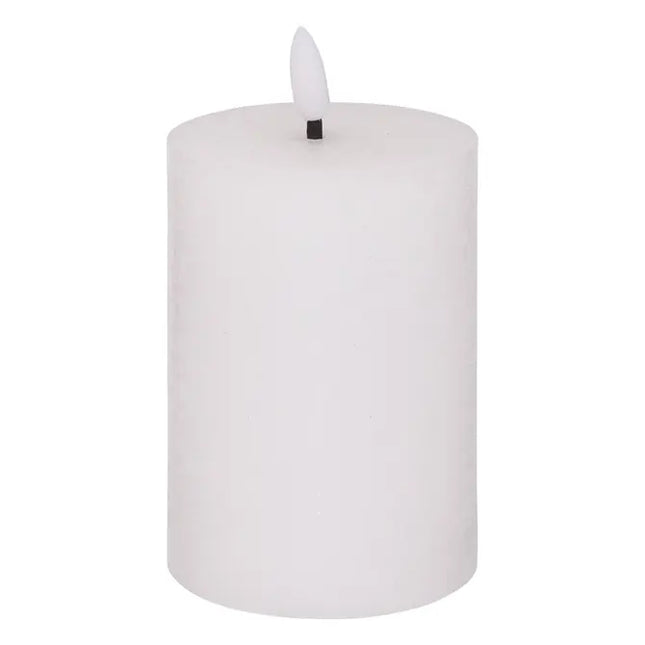 Vela LED redonda "Molia" 7x13cm blanca  - 200665A