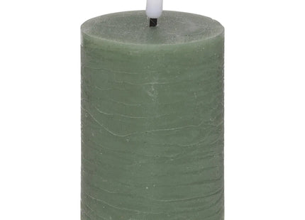 Vela LED redonda "Molia" A13cm verde - 200665C