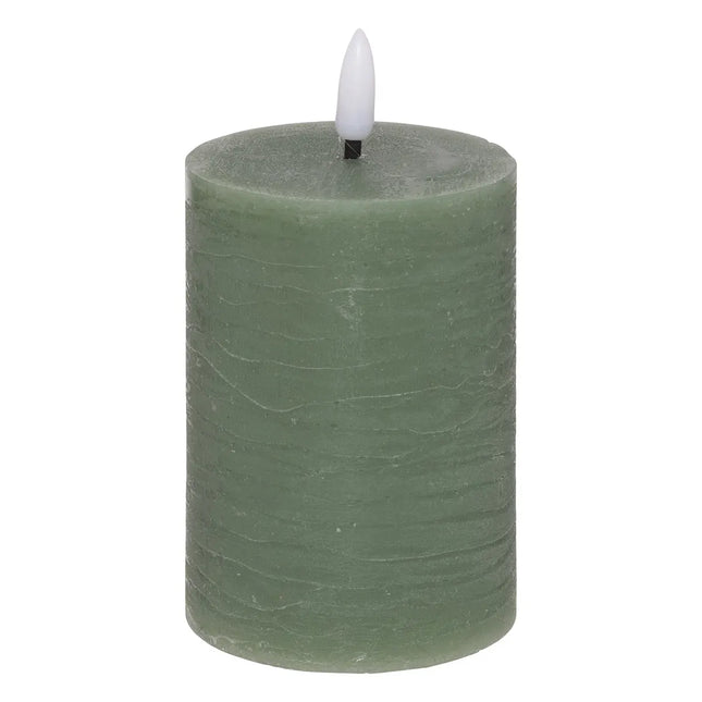 Vela LED redonda "Molia" A13cm verde - 200665C