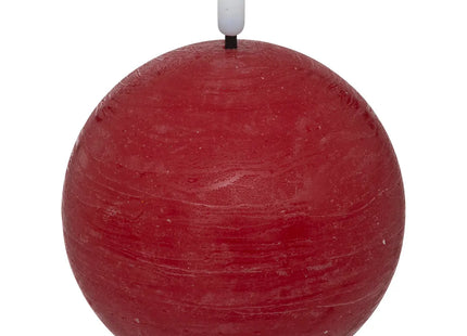 Vela esférica LED "Molia" D10cm roja - 200667B