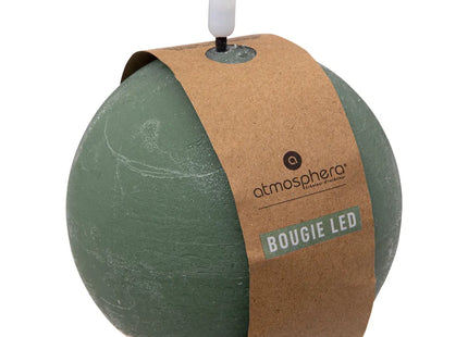 Vela esférica LED "Molia" D10cm verde oscuro - 200667C