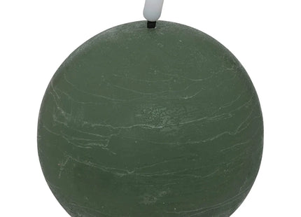 Vela esférica LED "Molia" D10cm verde oscuro - 200667C