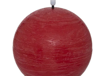 Vela esférica LED Molia, 8 cm de diámetro, roja - 200668B