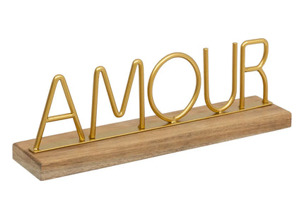 Palabra "floral" para posar L25,5cm dorado - 200803