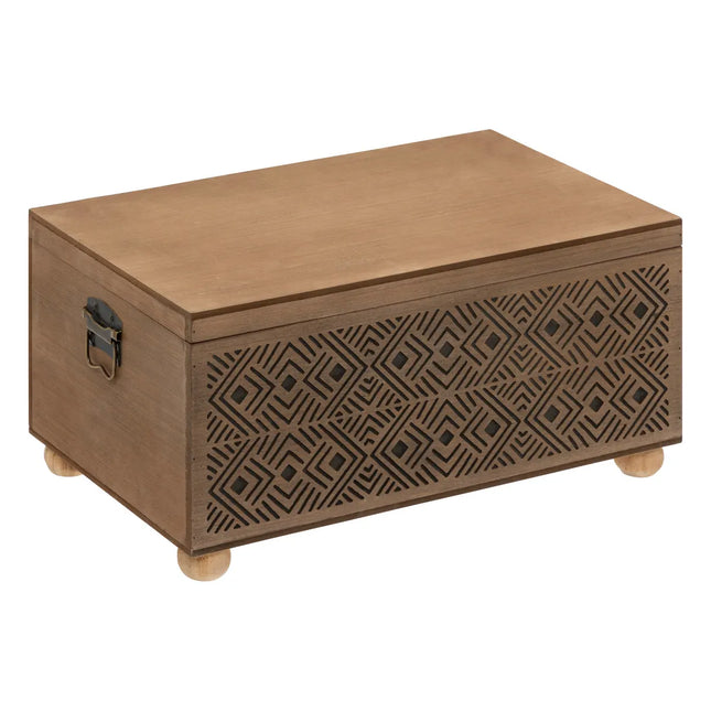 Baúl "Exotic Panama" M de madera L51cm - 200873