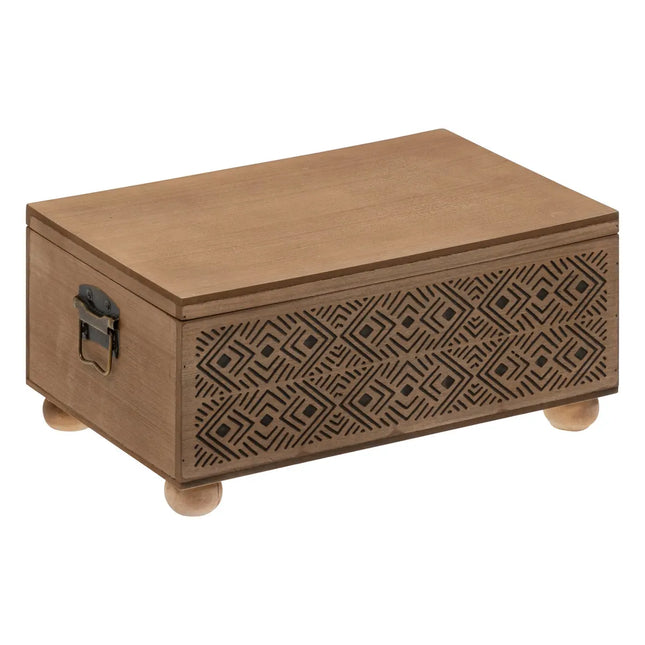 Baúl "Exotic Panama" P de madera L41cm - 200873