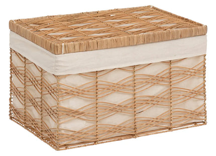 Baúl "Rosy" G de ratán y algodón - 200892