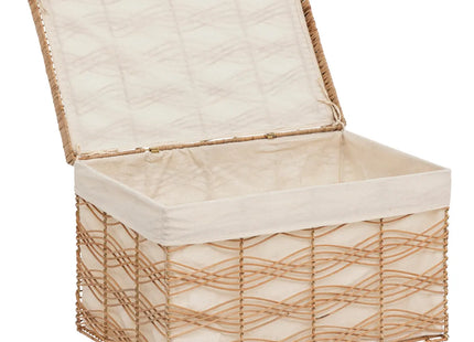 Baúl "Rosy" G de ratán y algodón - 200892