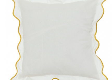 Almohada festón "Daisy" 50x50cm blanco - 201900A