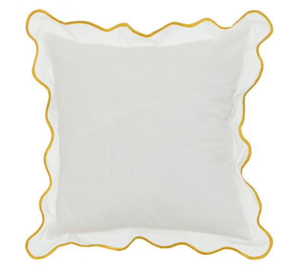 Almohada festón "Daisy" 50x50cm blanco - 201900A