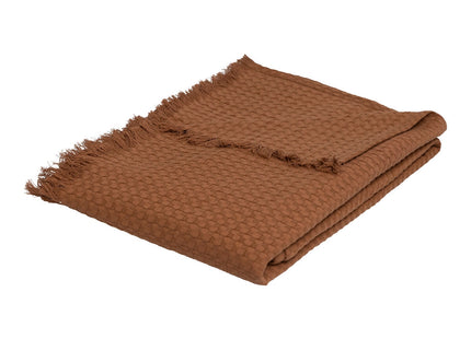 Cubre cama "Widdy" de algodón terracota 130x180cm - 201903B