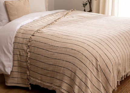 Cubre cama "Luisa" de algodón color beige 240x260cm - 201924