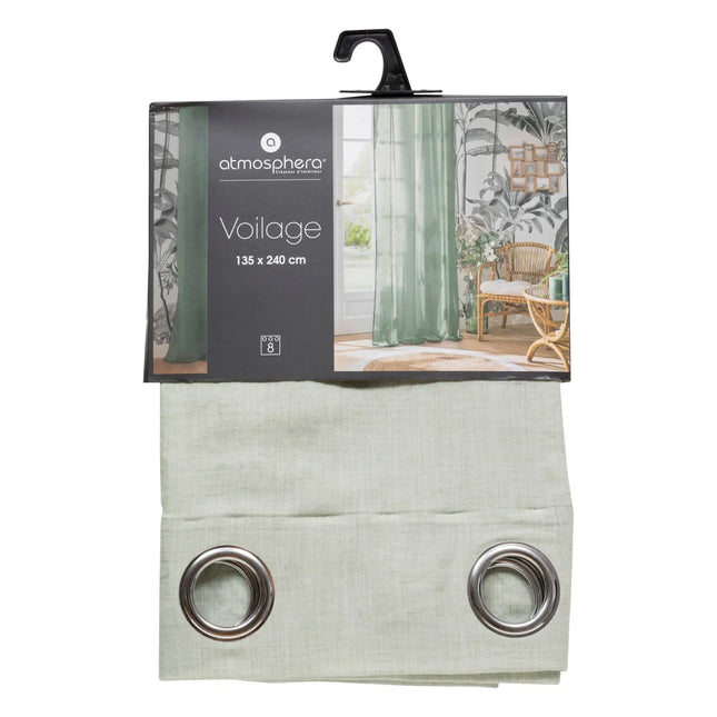 Visillo “Paxta” 130x240cm verde - 201931B