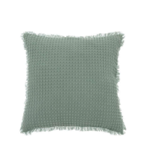 Almohada "Widdy" de algodón verde celadón 45x45cm - 201959C