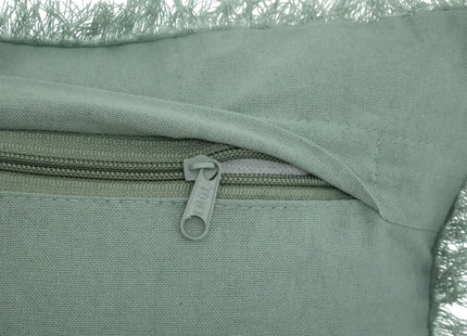 Almohada "Widdy" de algodón verde celadón 30x50cm - 201960C