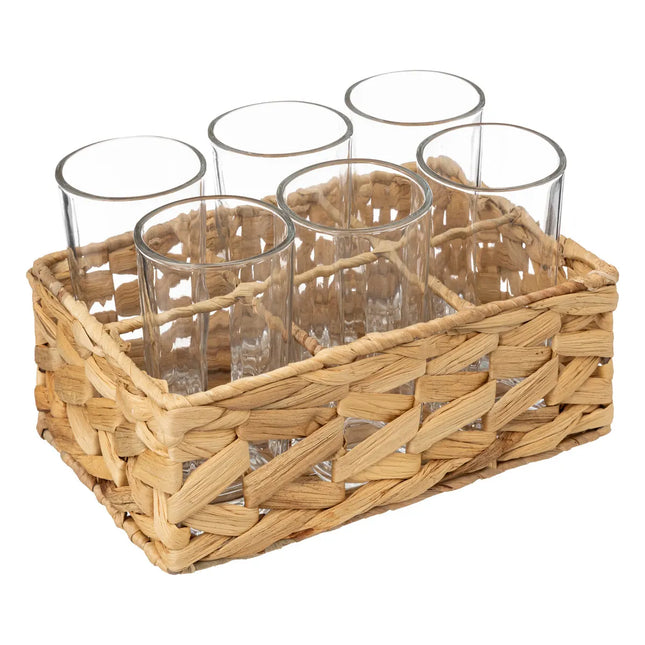 Rack natural con 6 vasos 25cl - 202100
