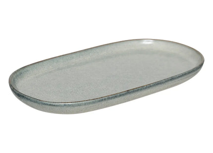 Plato "Tierra Desconocida"  de cerámica verde 30x18cm - 202121C