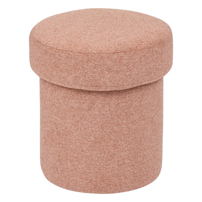 Puf "Kita" de tela color terracota A40cm - 202220C