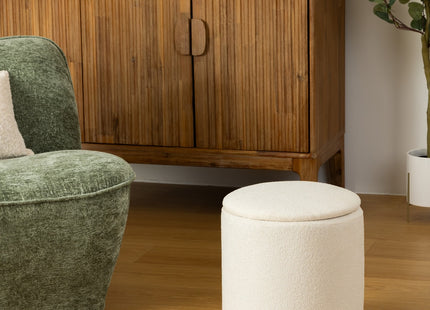 Puf plegable "Kaydi Rizo Blanco 35cm - 202255A