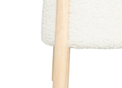 Taburete auxiliar "Inuit Dreams" de bouclé blanco - 202272