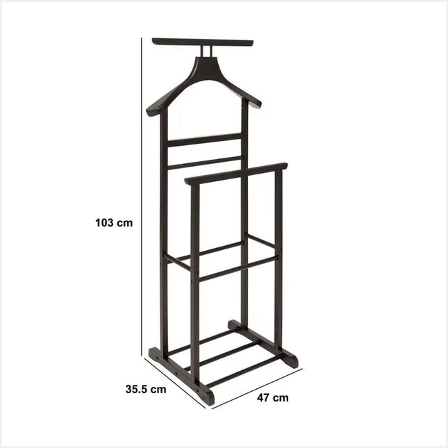 Valet "Dandy" en madera negra A103cm - 202320