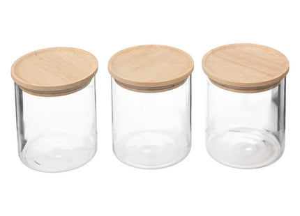 Set de 3 potes herméticos de vidrio de 350ml "Hermet" - 202525