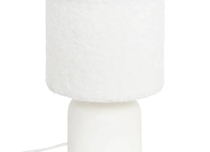 Velador de mesa "Bona" de bouclé marrón, 22 cm de altura - 202645