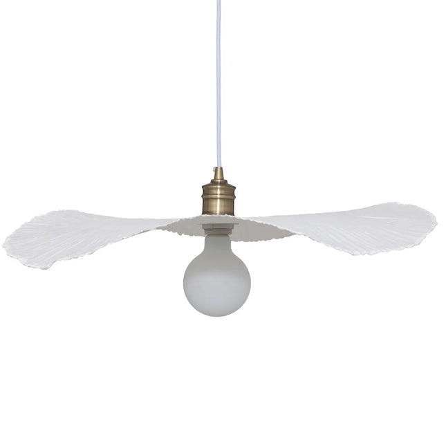 Lámpara suspendida "Tehani" de papel maché blanco - 202682