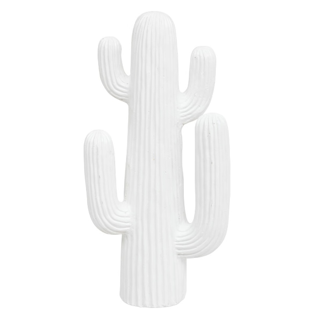 Cactus decorativo "Rodrigo" de resina blanca A57cm - 202762B